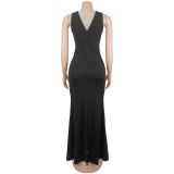 Beaded Sleeveless Maxi Dress BY-7776