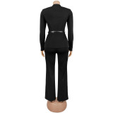 Long Sleeve Single Breasted Two Piece Pants Set BY-7605
