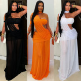 Mesh See Through Maxi Dress BY-7726