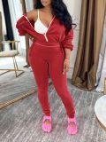 Casual Sport Long Sleeve Coat Two Piece Pants Set AIL-362