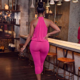 Deep V Neck Halterneck Seventh Jumpsuit MXBF-D26JP257