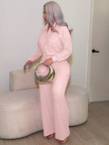Long Sleeve Solid Color Two Piece Pants Set CH-26031