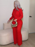 Long Sleeve Solid Color Two Piece Pants Set CH-26031
