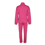Casual Sport Long Sleeve Coat Two Piece Pants Set AIL-362