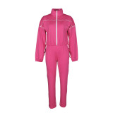 Casual Sport Long Sleeve Coat Two Piece Pants Set AIL-362