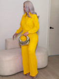 Long Sleeve Solid Color Two Piece Pants Set CH-26031