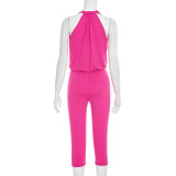 Deep V Neck Halterneck Seventh Jumpsuit MXBF-D26JP257