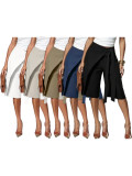 Solid Color Loose Wide Leg Fifth Pants CH-26200