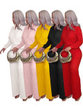 Long Sleeve Solid Color Two Piece Pants Set CH-26031