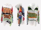Letter Print Loose Long Sleeve Hoodies QYMF-3068