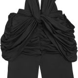 Backless Solid Color Jumpsuit BY-7722