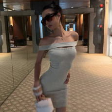 One Shoulder Hollow Out Mini Dress GPKJ-MR49873
