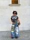 Plus Size Patterned Print Loose Wide Leg Jeans GYLN-3134