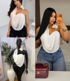 Single Shoulder Press Pleated Top GKYS-3117