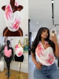 Single Shoulder Press Pleated Top GKYS-3117