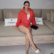 Polka Dot Print Long Sleeve Coat Two Piece Shorts Set GKYS-3110