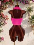 Single Shoulder Press Pleated Top GKYS-3117