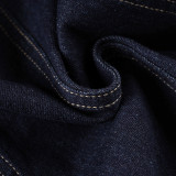 Single Breasted Long Sleeve Denim MIni Dress GPKJ-MR42902