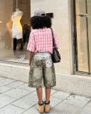 Plus Size Leopard-Print Star 3D-Printed Seventh Jeans GYLN-0811