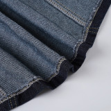 Long-Sleeve Single-Breasted Denim Shirt Jacket GPKJ-MR38868