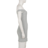 One Shoulder Hollow Out Mini Dress GPKJ-MR49873