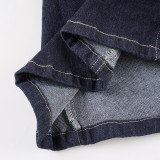Single Breasted Long Sleeve Denim MIni Dress GPKJ-MR42902