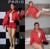 Polka Dot Print Long Sleeve Coat Two Piece Shorts Set GKYS-3110