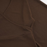 V Neck Flare Sleeve Mini Dress GPKJ-MR50419