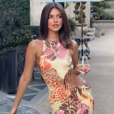 Print Sleeveless Maxi Dress GZJQ-K6D14440A