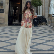 Sleeveless Patchwork Print Backless Maxi Dress GZJQ-K6D14196A