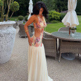 Sleeveless Patchwork Print Backless Maxi Dress GZJQ-K6D14196A