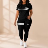 VIP1 Letter Print Print Casual Short Suit QXLB-XRB-ZO4CKY