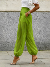 Mesh See Through Lantern Pants HNIF-GY342