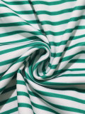 Stripe Short Sleeve Short 2 Piece Set HNIF-YF307