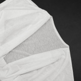 Deep V Neck Sleeveless Tops GDSF-J26TP303