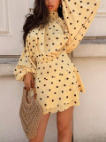 Halterneck Polka Dot Mini Dress GSRX-988