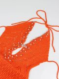 Halterneck Beaded  Knits Beach Maxi Dress ZSD-0359