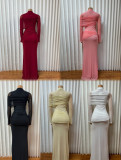 Sleeveless Mesh Ruched Maxi Dress GADE-9786