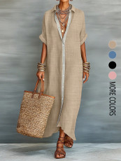 Half Sleeve Loose Cardigan Dress GSRX-985
