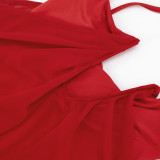 Sleeveless Mesh Patchwork Sling Bodysuit Dress GSZM-Q26DS120