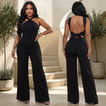 Solid Color Sleeveless Two Piece Pants Set BY-7796