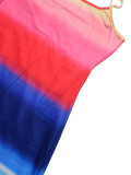 Gradient Color Backless Sling Maxi Dress HNIF-HN085
