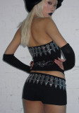 Hot Drill Wrap Chest Top Two Piece Shorts Set GNJF-H1028