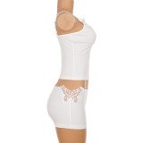 Sexy Butterfly Lace Patchwork Cami Top Shorts Two Piece Set GPKJ-MR48606