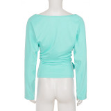 Streetwear Casual Off-Shoulder Long Sleeve Top GPKJ-MR50933
