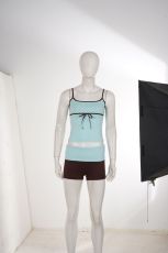 Casual Color Block Camisole Shorts Two Piece Set GPKJ-MR50875
