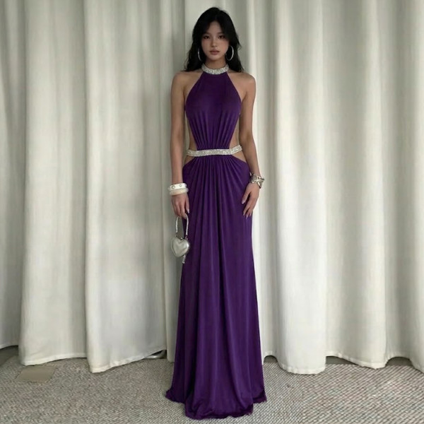 Elegant Sexy Backless Party Evening Maxi Dress GPKJ-MR50117