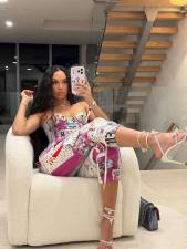 Graffiti Print Lace Sling Tops Two Piece Pants Set GNJF-8609