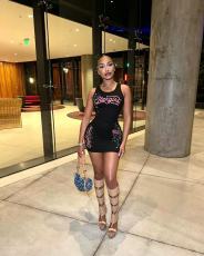 Letter Print Sleeveless Mini Dress GNJF-1998