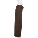 Retro Metal Buckle Straight Jeans GPKJ-MR50146